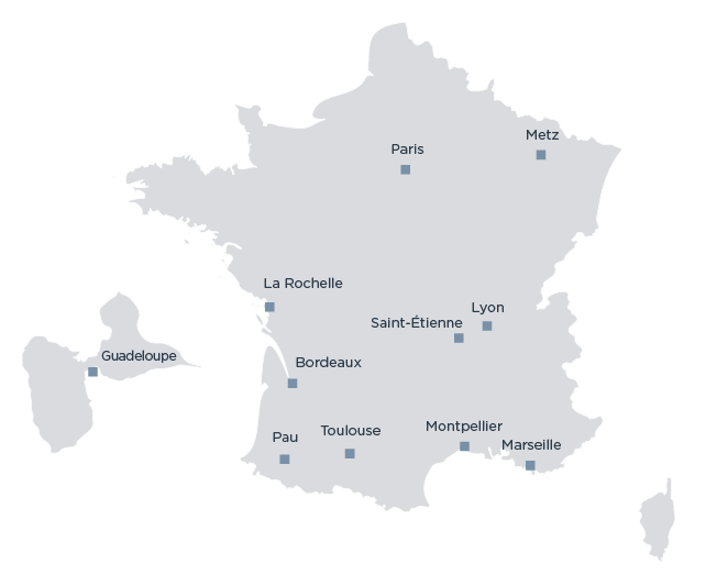 Carte de l'agence